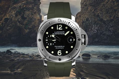 panerai olive rubber|panerai with rubber strap.